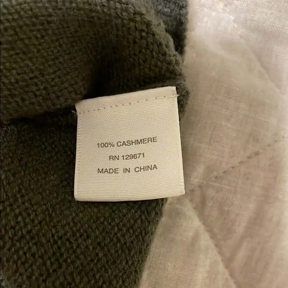 NAKEDCASHMERE Olive Green Women's Boyfriend Cardigan Sweater OS like new - Picture 4 of 6